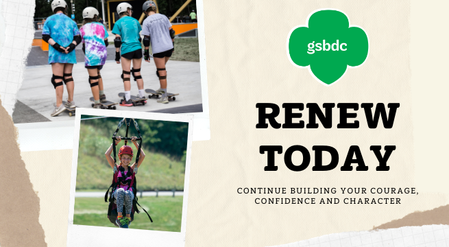 Renew her Girl Scout membership today!