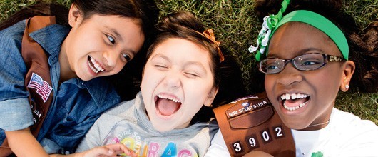 Girl Scouts laughing