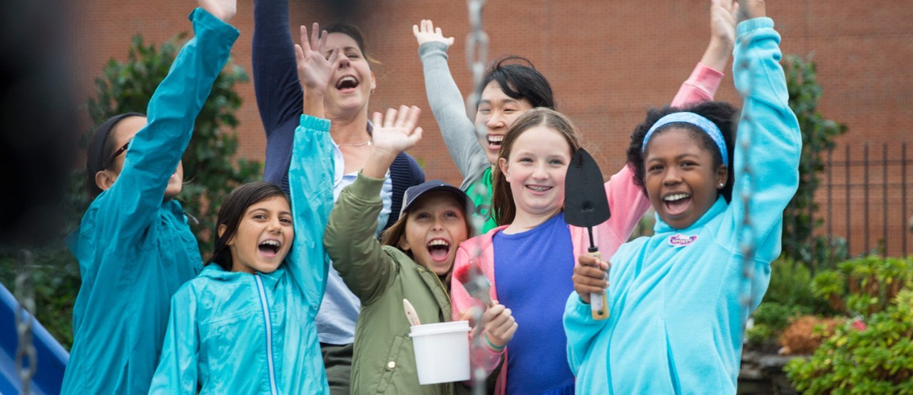 Girl Scouts earning their Bronze Award