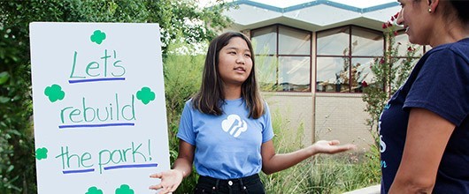 Girl Scouts earning their Silver Award