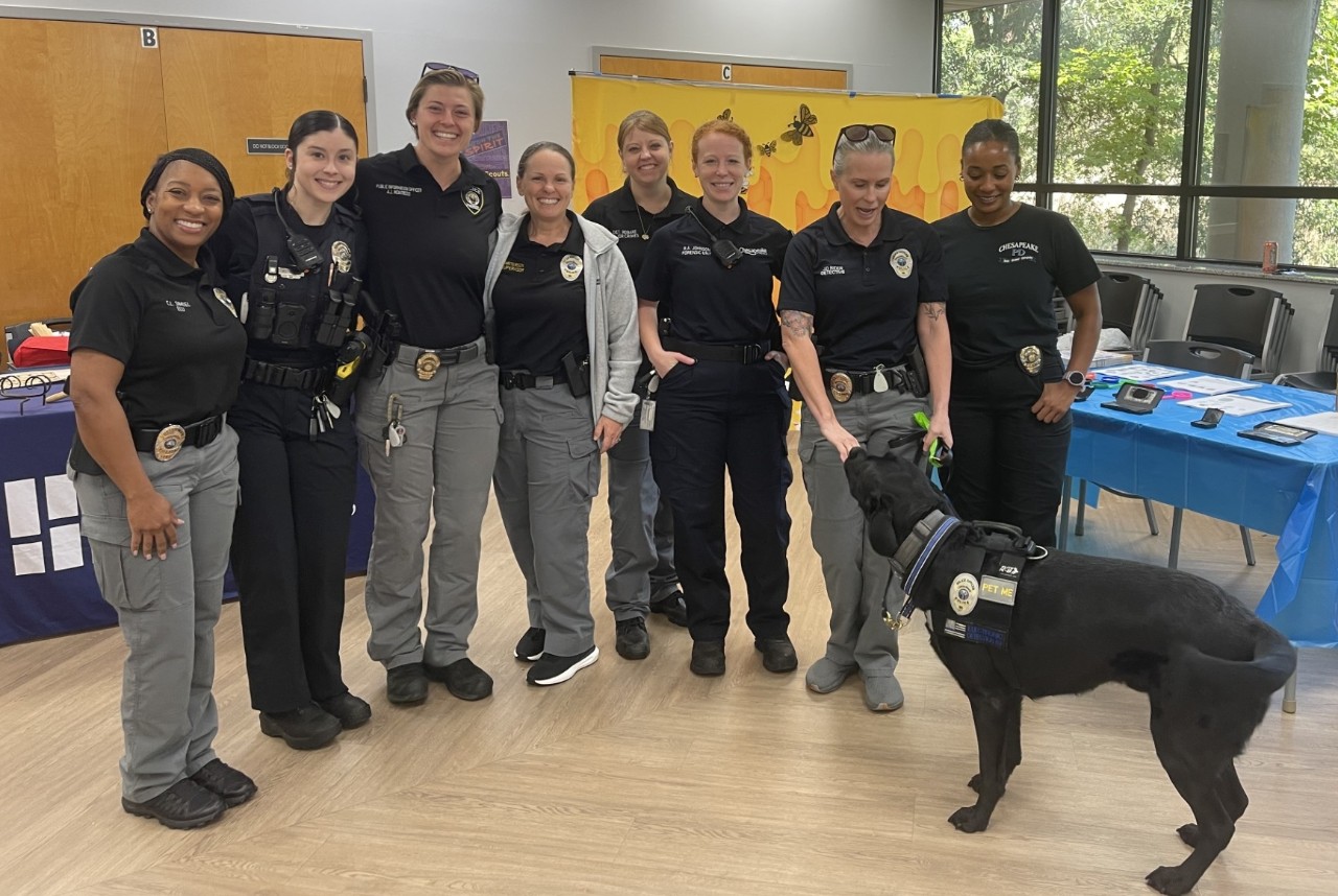 Chesapeake Police and K9 at A Place for Girls